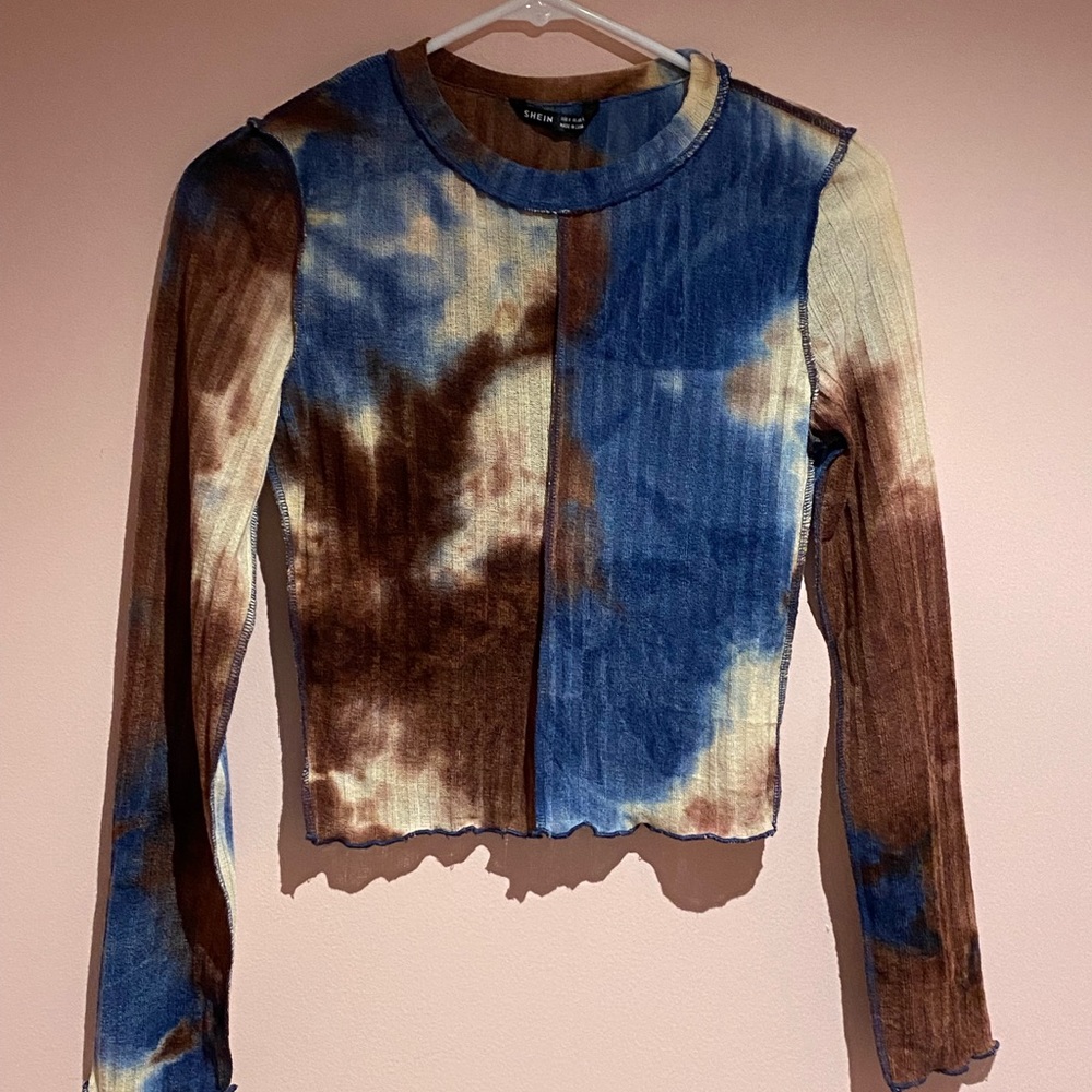 SHEIN tie dye crop top